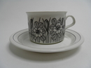 Krokus Tea Cup And Saucer black Arabia SOLD OUT