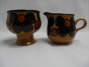 Kalevala Creamer and Sugar Bowl Arabia