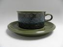 Tea Cup And Saucer green Hilkka-Liisa Ahola SOLD OUT