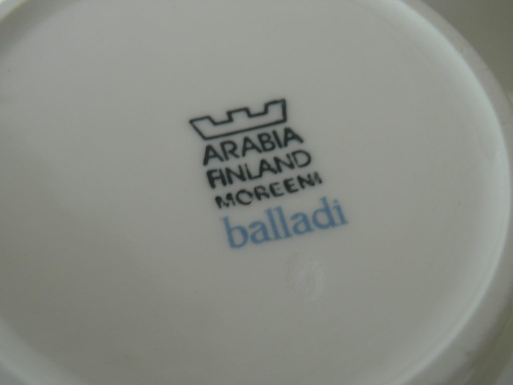 Balladi teekuppi ja aluslautanen Arabia  MYYTY - Image 4