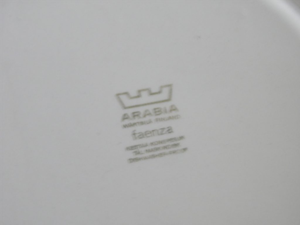 Faenza sininen matala ruokalautanen Arabia MYYTY - Image 4