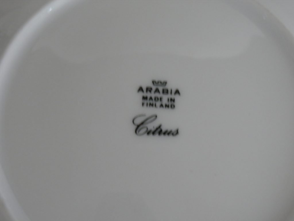 Citrus kahvikuppi, aluslautanen ja pullalautanen MYYTY - Image 5