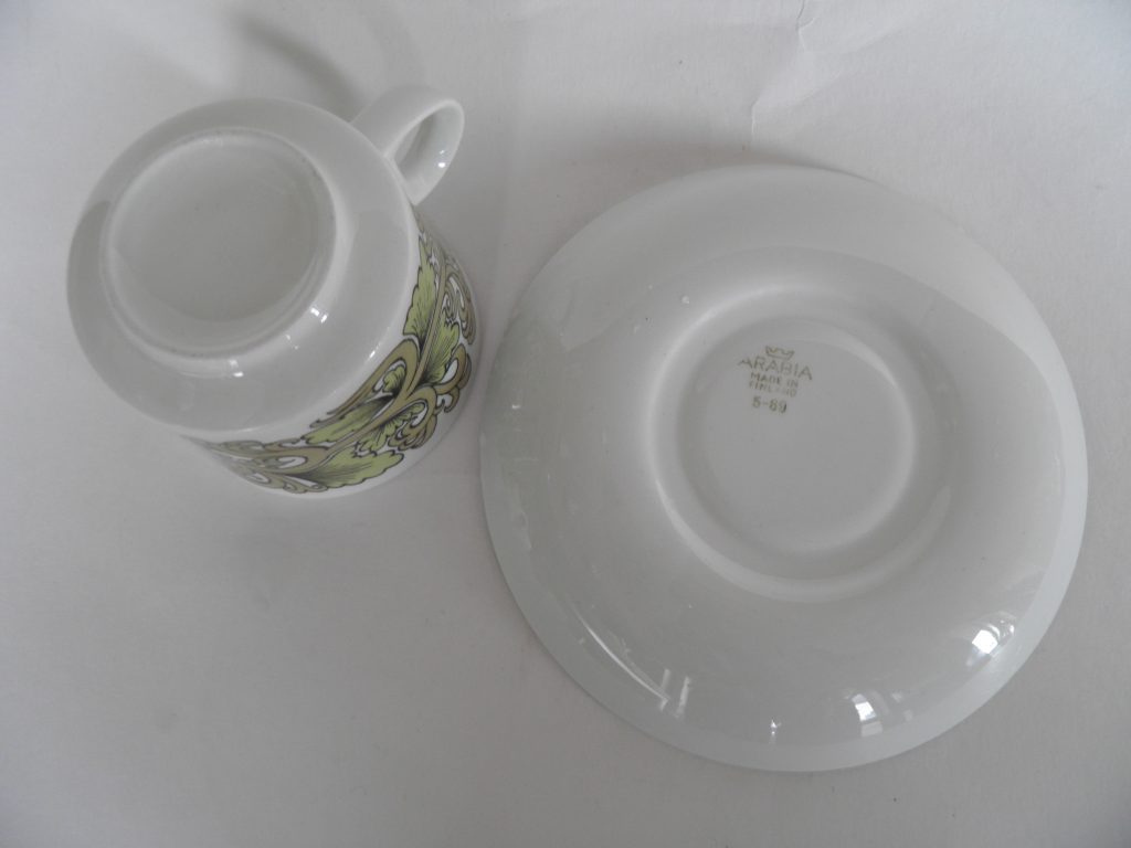 Hermes kahvikuppi ja lautanen Arabia MYYTY - Image 3