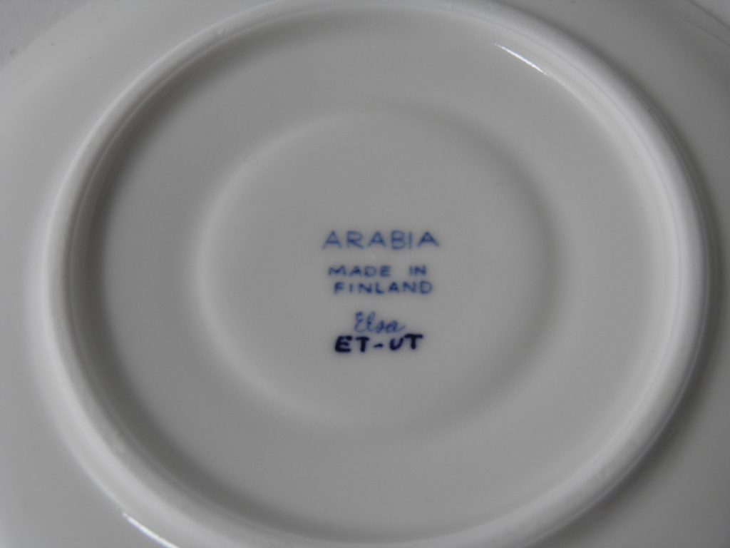 Elsa kahvikuppi ja 2 lautasta Arabia MYYTY - Image 4