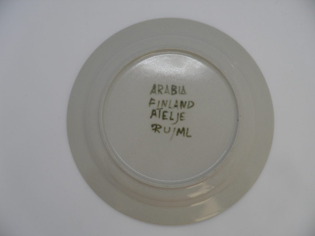 Arabia atelje kahvikuppi ja 2 lautasta - Image 5