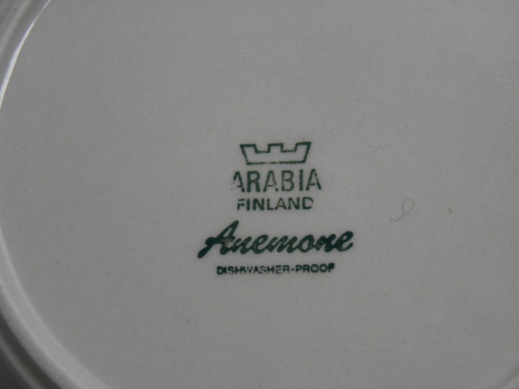 Anemone lautanen 19,8 cm Arabia MYYTY - Image 3