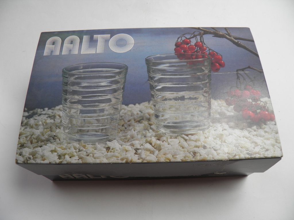 Aino Aalto juomalasi musta 6 kpl Riihimäen lasi MYYTY - Image 3