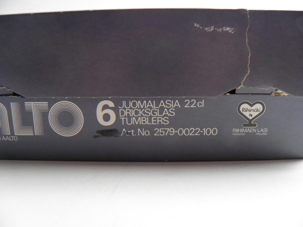 Aino Aalto juomalasi musta 6 kpl Riihimäen lasi MYYTY - Image 4