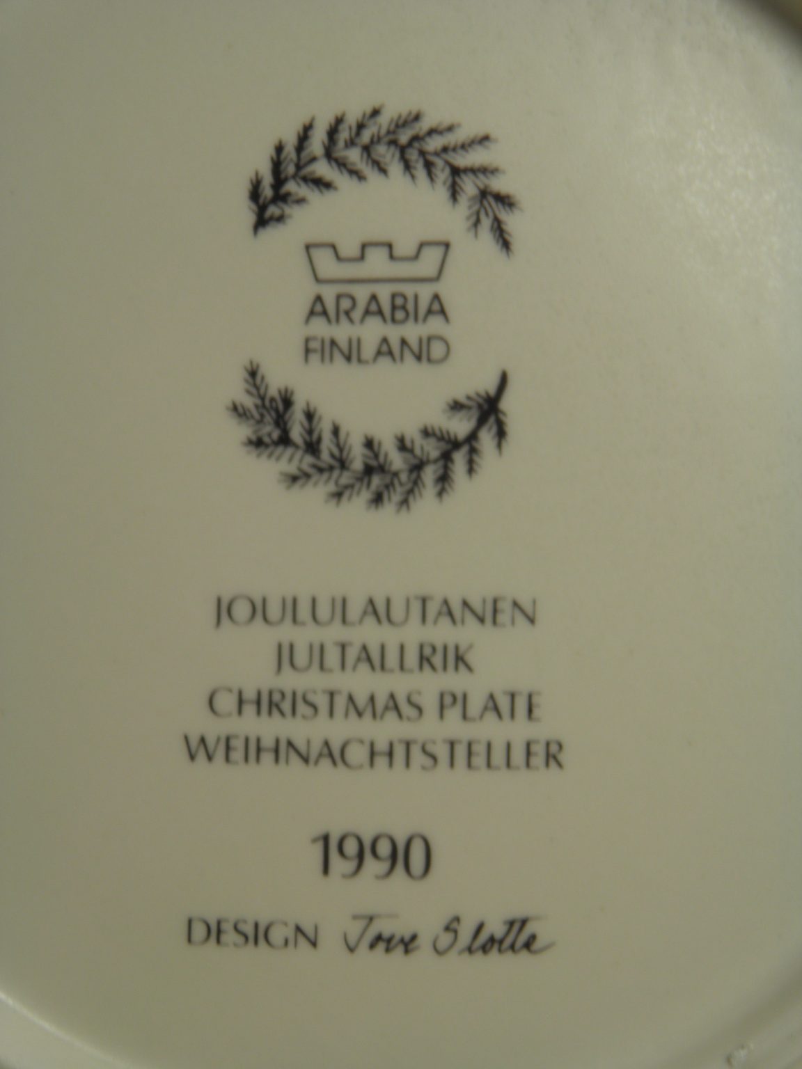 Arabian Joululautanen 1990 MYYTY - Image 4