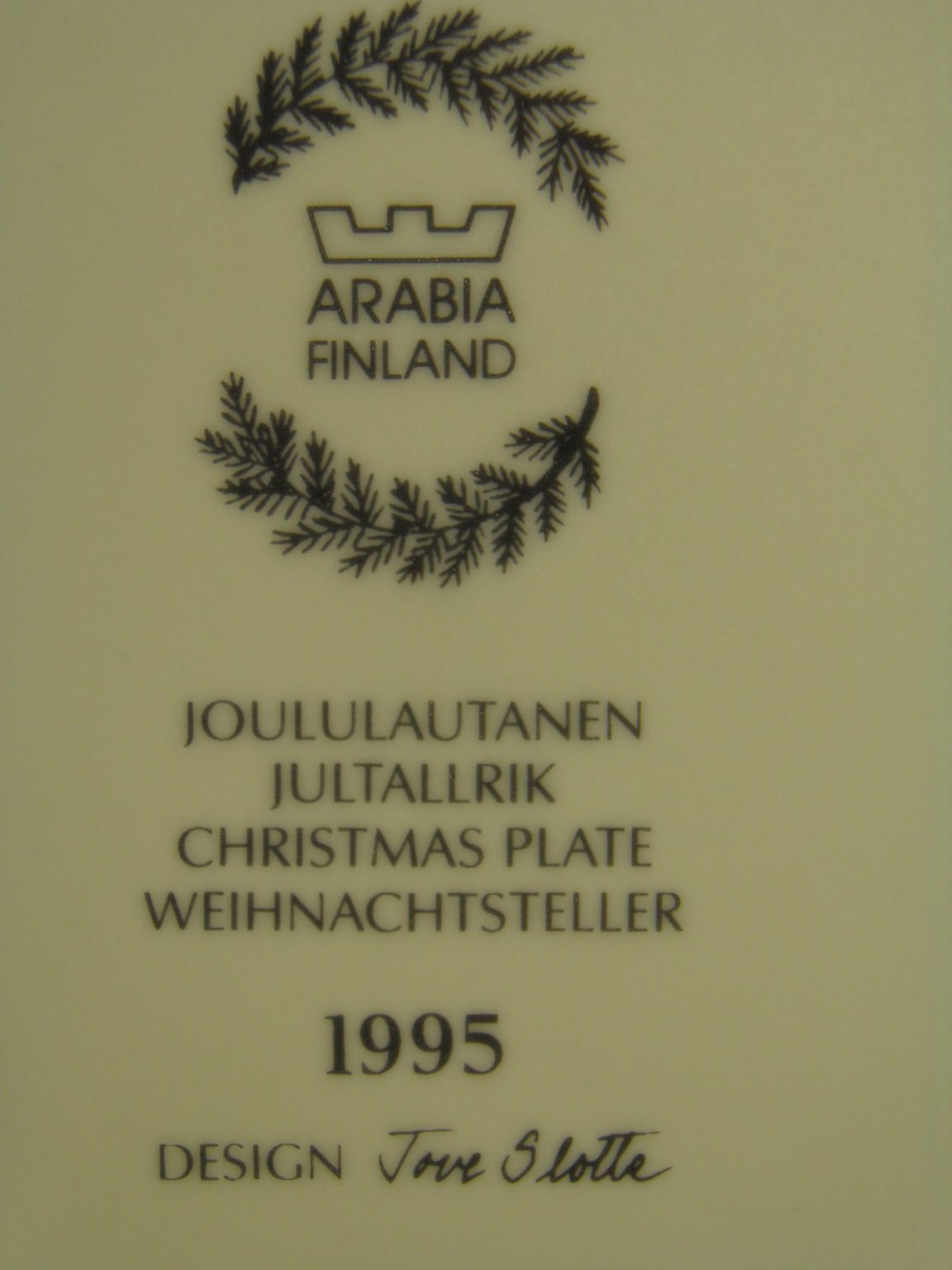 Arabian Joululautanen 1995 MYYTY - Image 4