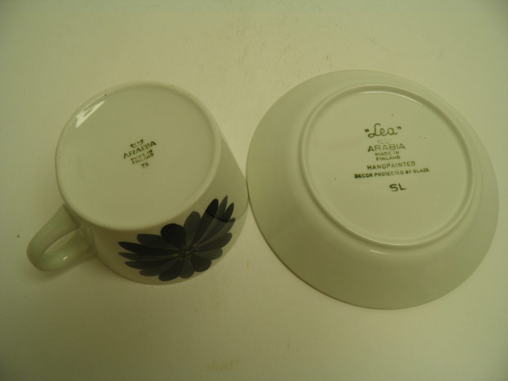 Lea kuppi ja aluslautanen Arabia MYYTY - Image 4