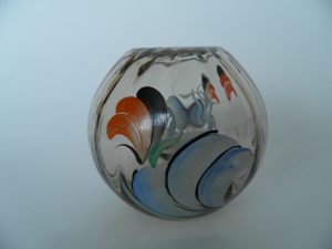 Maalattu maljakko pieni pyöreä Kumela MYYTY Retronomi verkkokauppa
