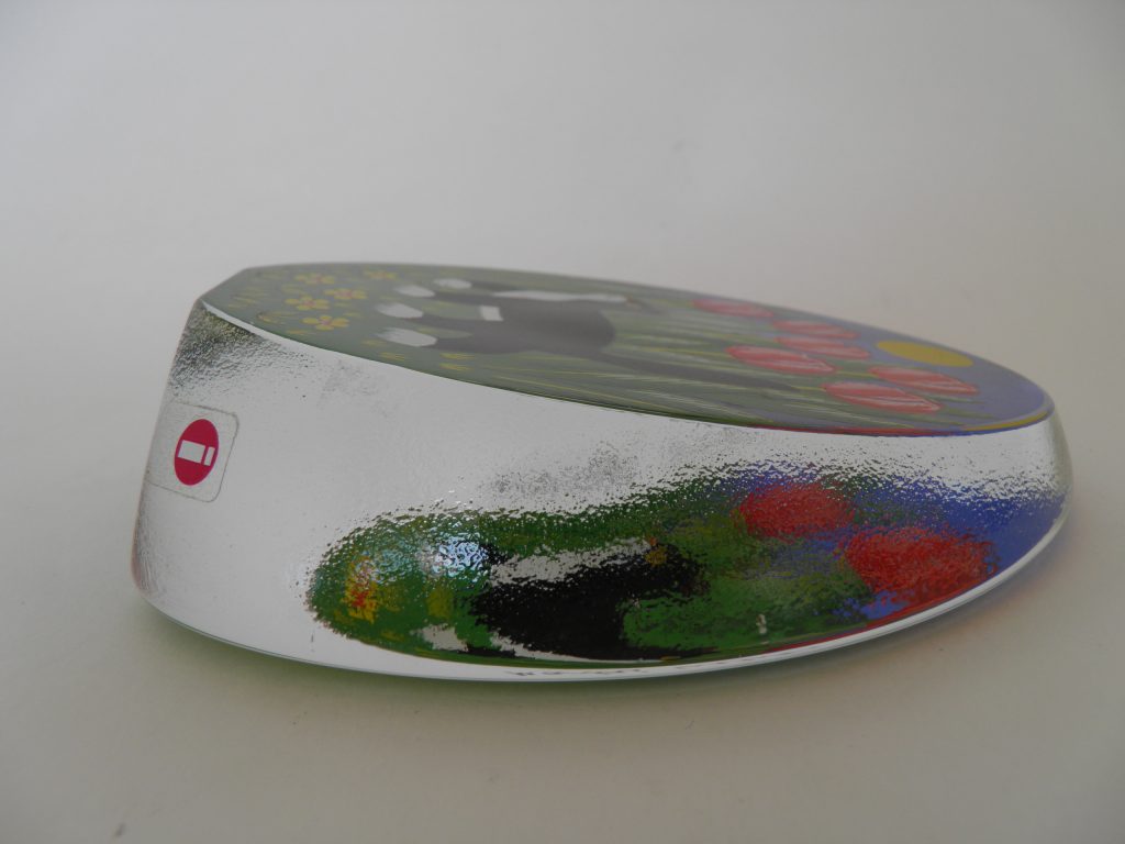 Lasikortti Kissa ja tulppaanit Martti Lehto Iittala MYYTY - Image 3