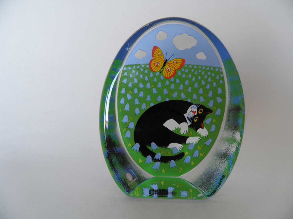 Lasikortti Kissa ja perhonen Iittala