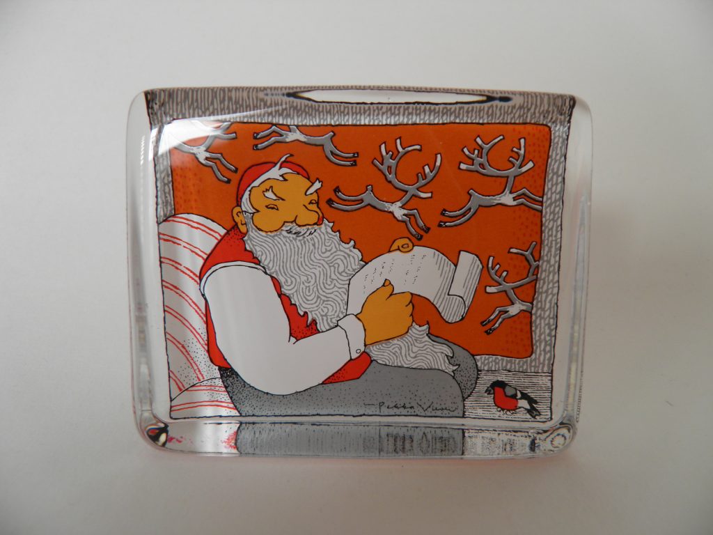 Lasikortti Joulupukki Iittala