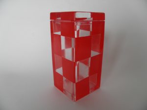 Marimekko lasipurkki ruudullinen MYYTY Retronomi verkkokauppa