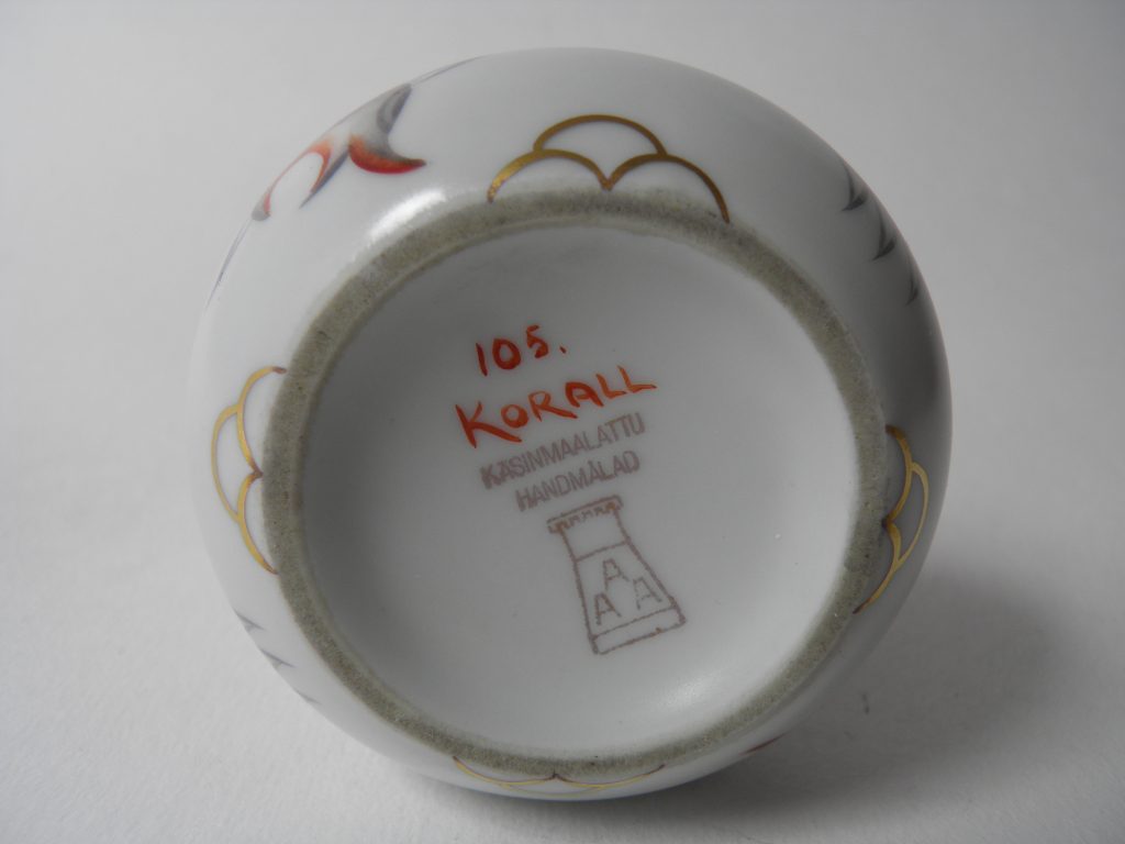 Maljakko pieni art deco, kuvio Korall MYYTY - Kuva 4