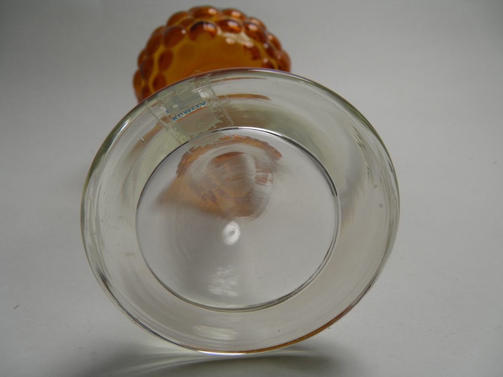 Rypäle -malja jalallinen amber MYYTY - Image 4