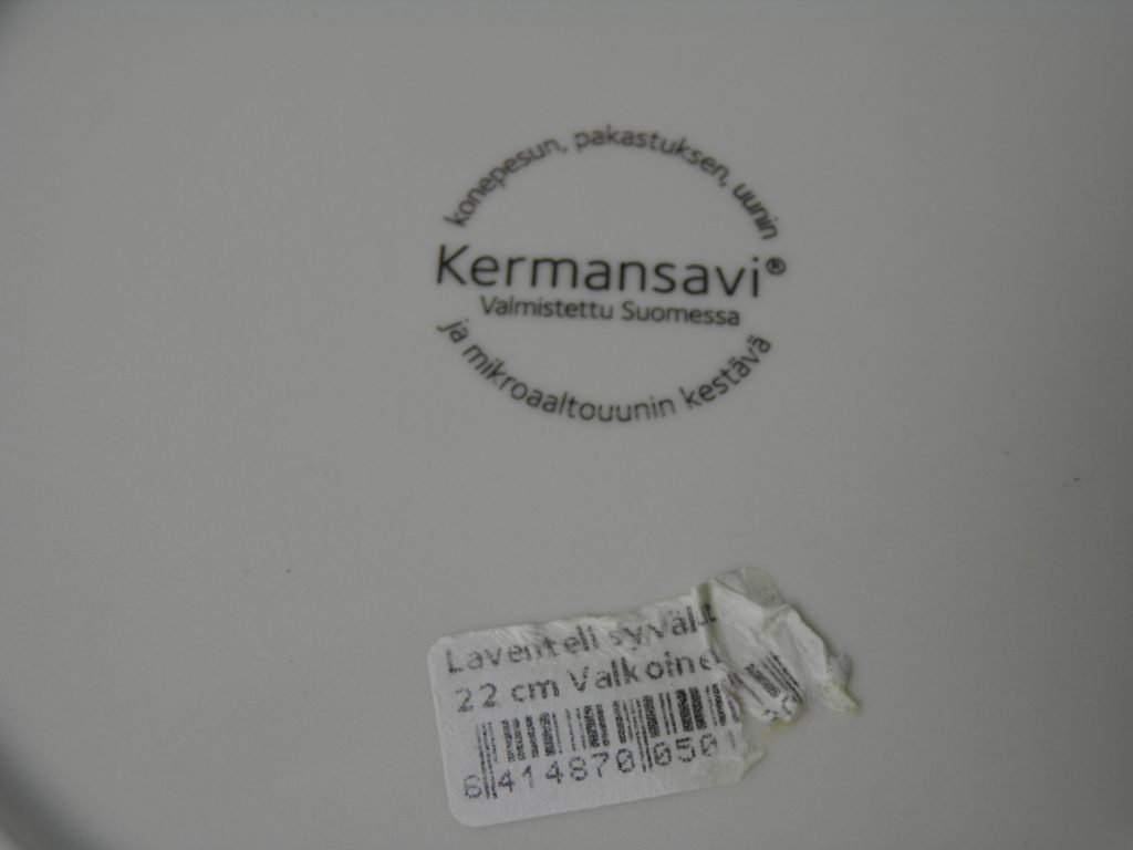 Laventeli keittolautanen valkoinen Kermansavi - Image 4