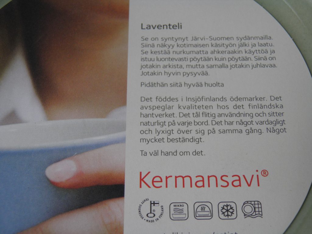Laventeli keittolautanen vihreä Kermansavi MYYTY - Image 2