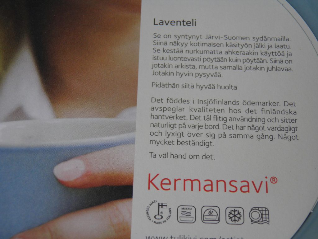 Laventeli keittolautanen sininen Kermansavi - Image 2