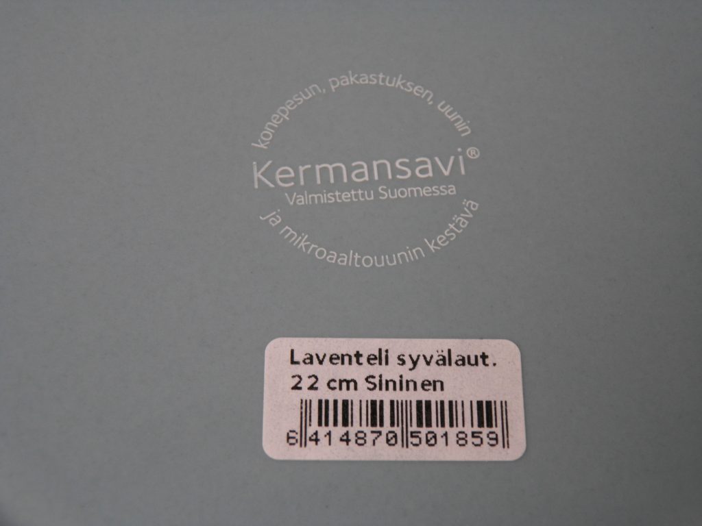 Laventeli keittolautanen sininen Kermansavi - Image 5
