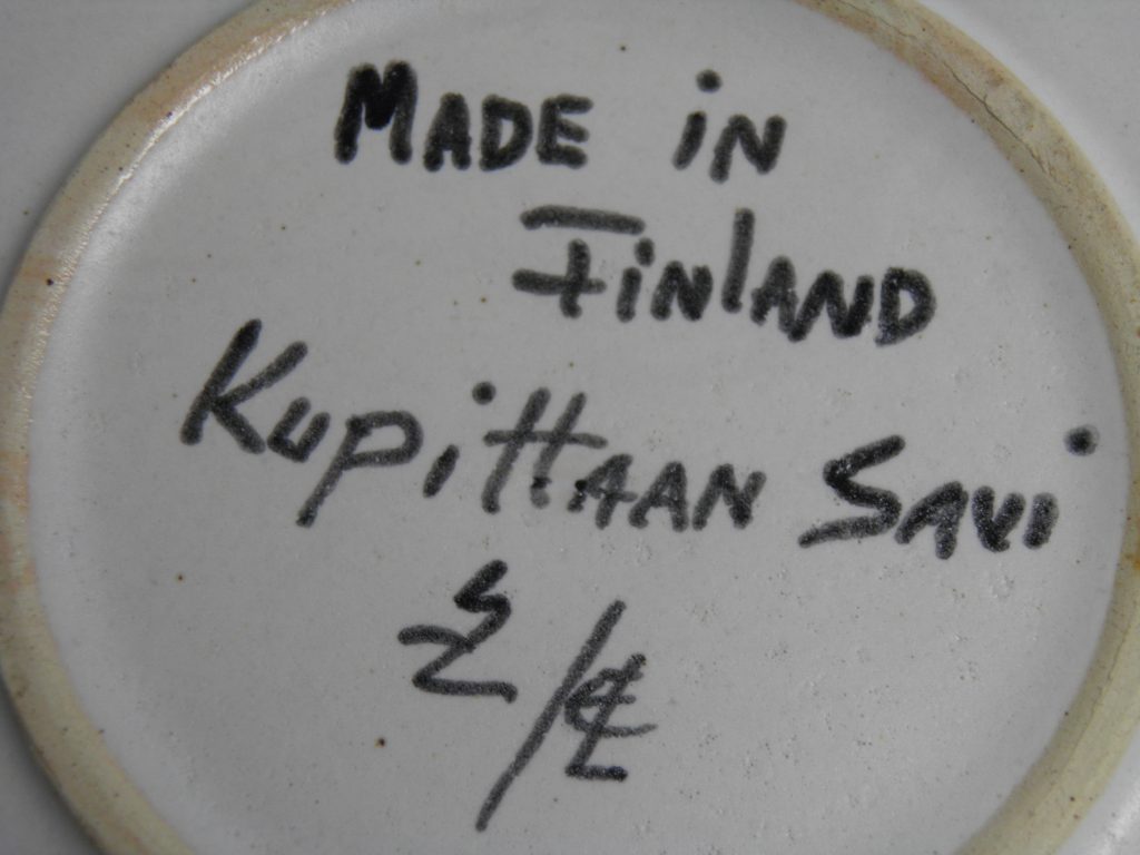Lautanen Kupittaan savi Laila Zink MYYTY - Image 4