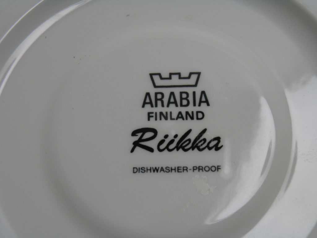 Riikka teekuppi ja aluslautanen Arabia MYYTY - Image 5