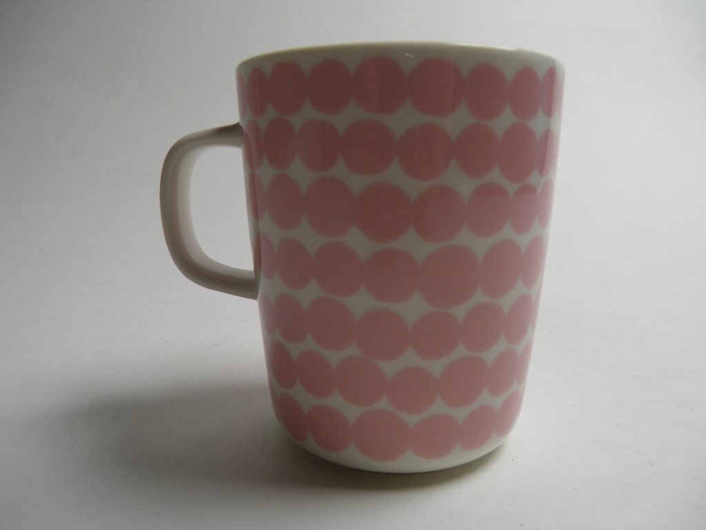 Räsymatto muki vaaleanpunainen Marimekko MYYTY - Image 2