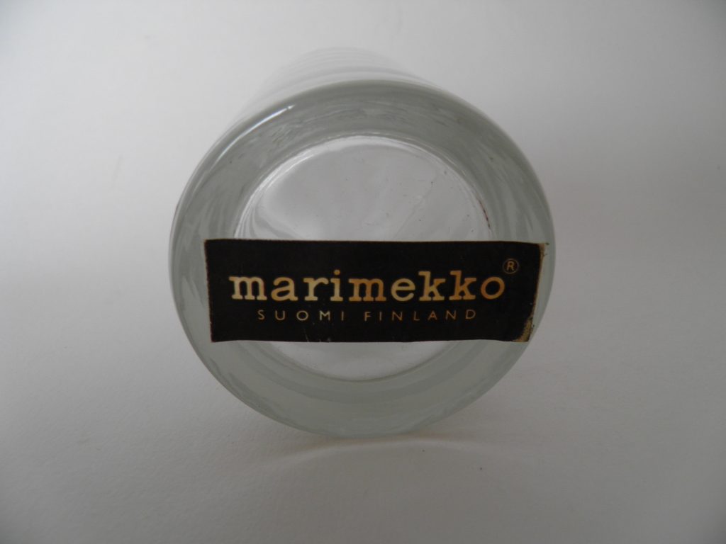 Juomalasi Marimekko kapea valkoinen raita - Image 2