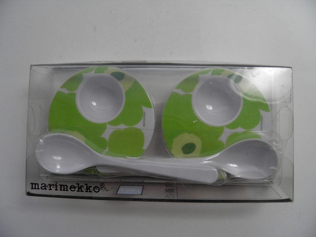 Unikko munakupit ja lusikat Marimekko