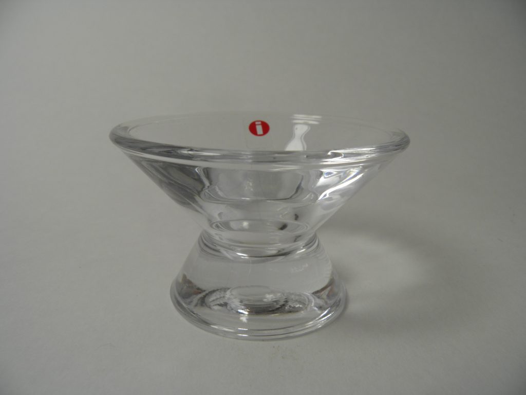 Kartio kynttilänjalka kirkas lasi Iittala