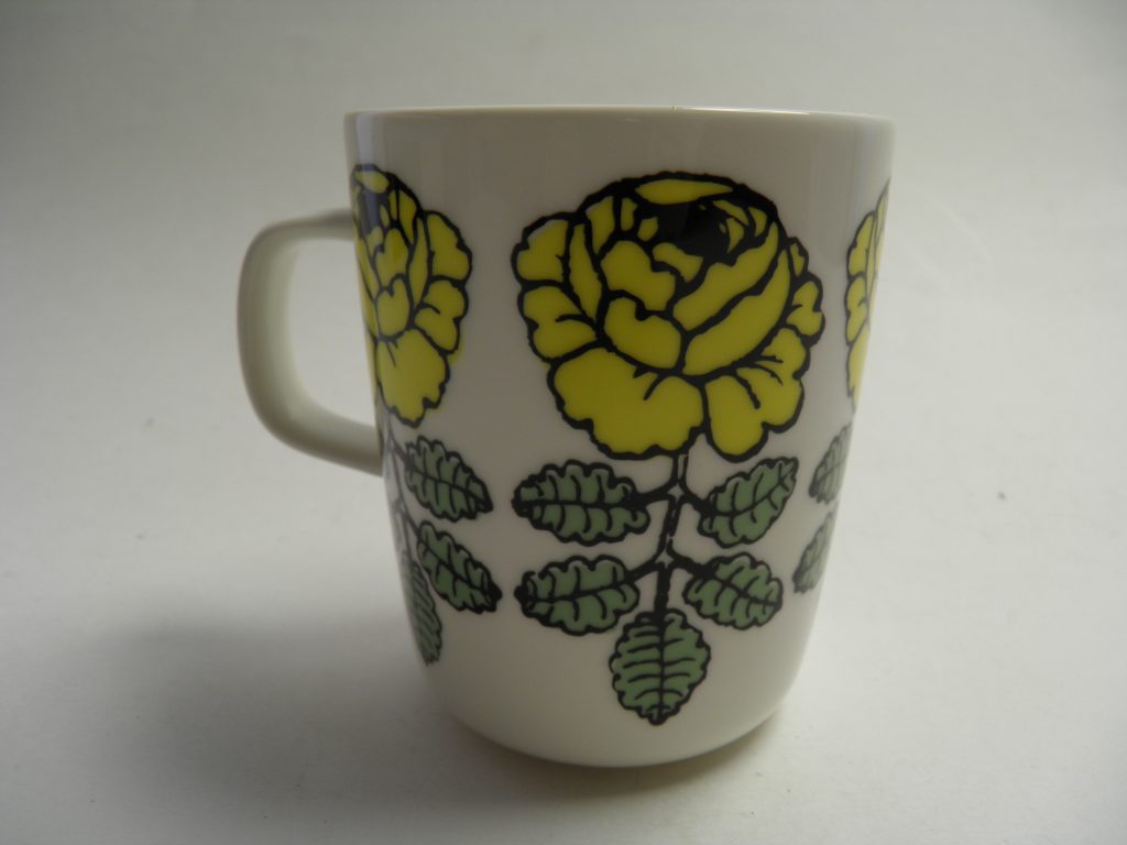 Vihkiruusu -muki keltainen Marimekko MYYTY - Image 2