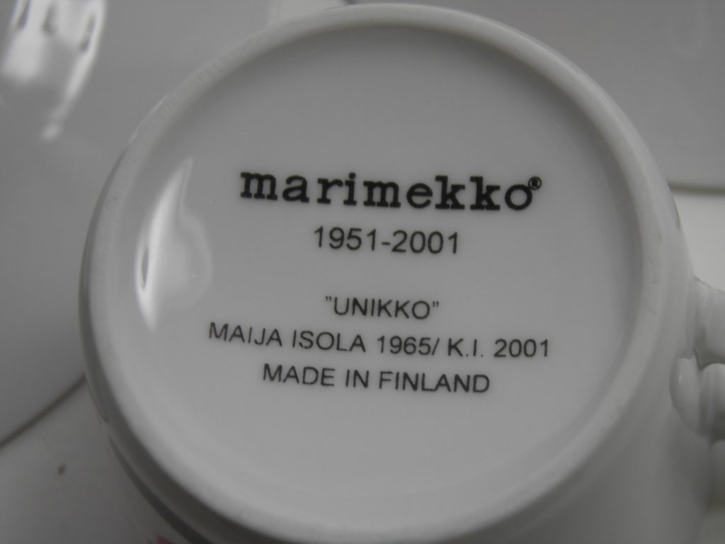 Unikko kahvikuppi ja 2 lautasta MYYTY - Image 6