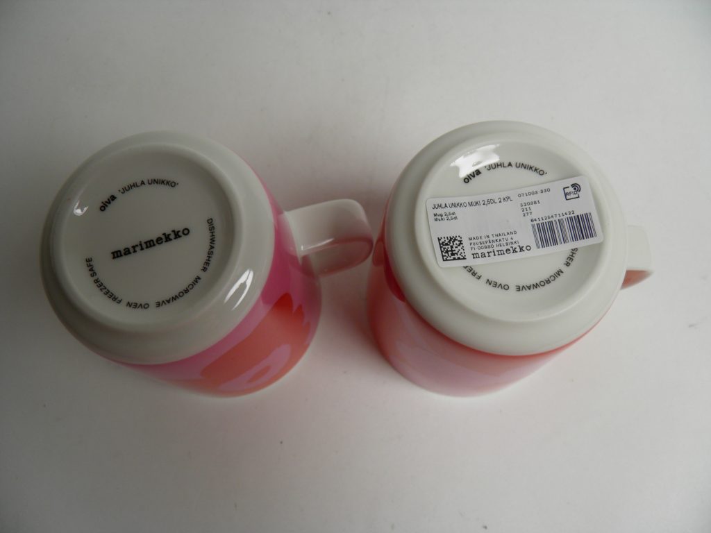Juhla Unikko 70 v mukit (2 kpl) Marimekko MYYTY - Image 5