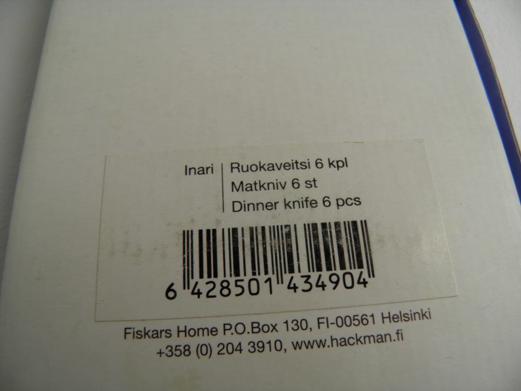 Inari ruokaveitsi 6 kpl uusi Hackman MYYTY - Image 2