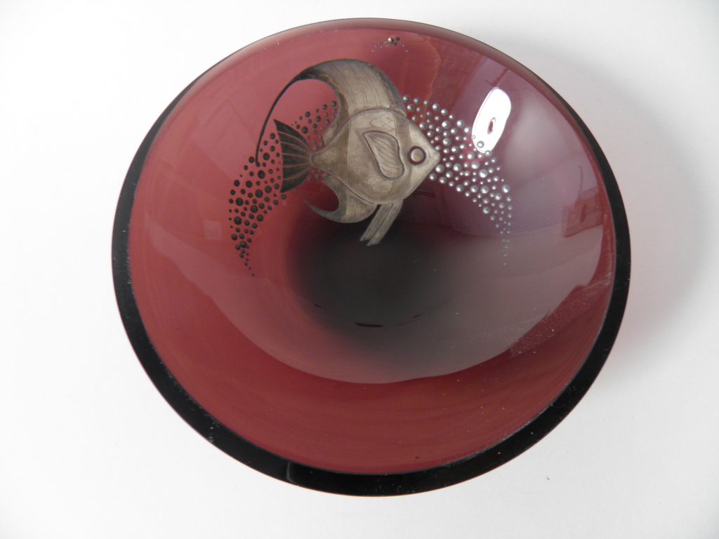 Bowl with Kumelan glass
