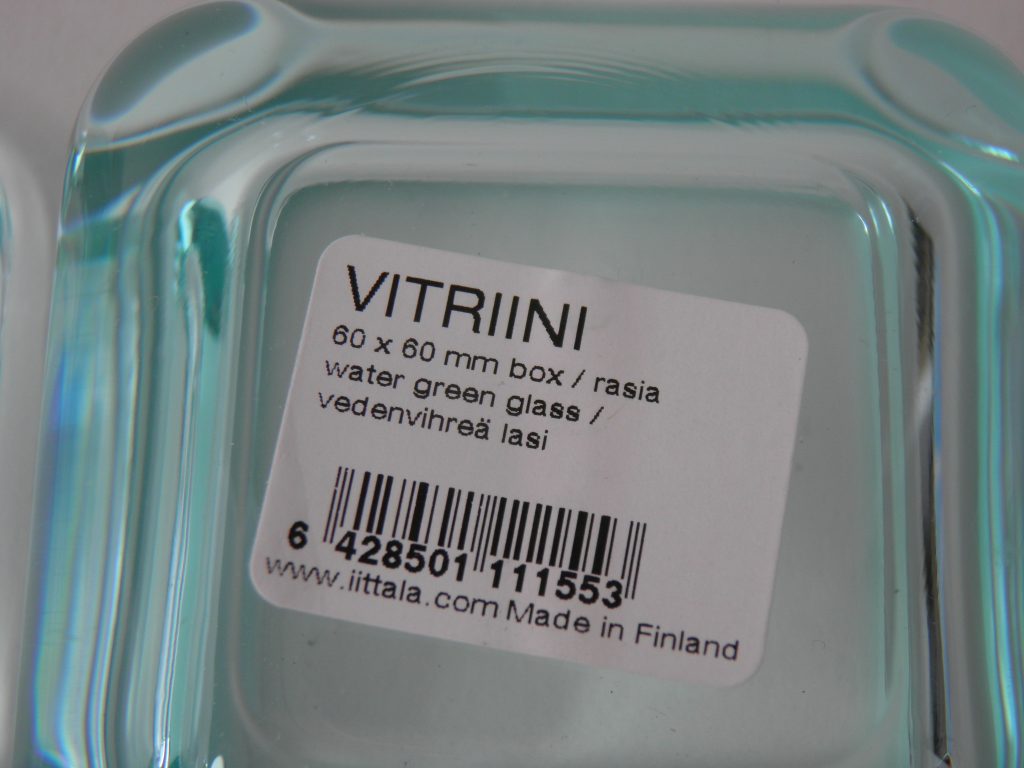 Vitriini 60x60 mm vedenvihreä Iittala MYYTY - Image 4