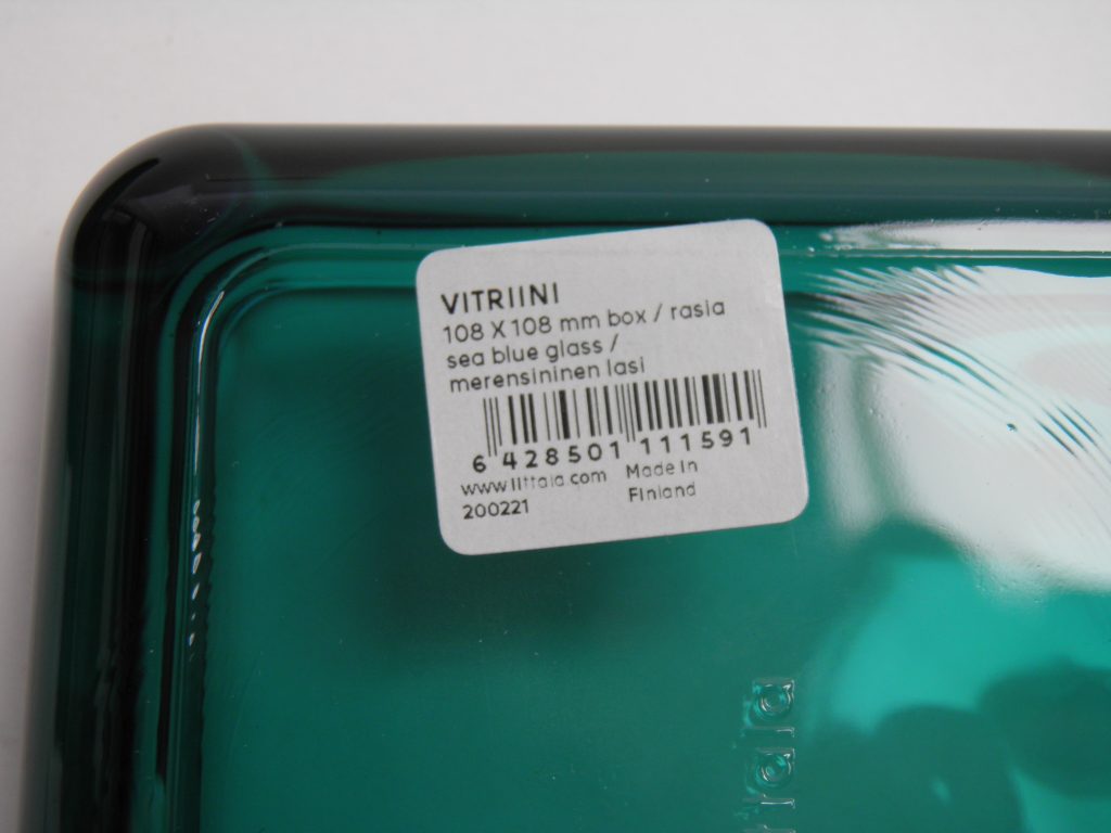 Vitriini 108 x 108 mm merensininen Iittala MYYTY - Image 4