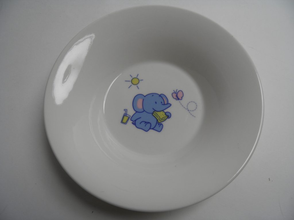 Elephant children's plate Arabia SOLD