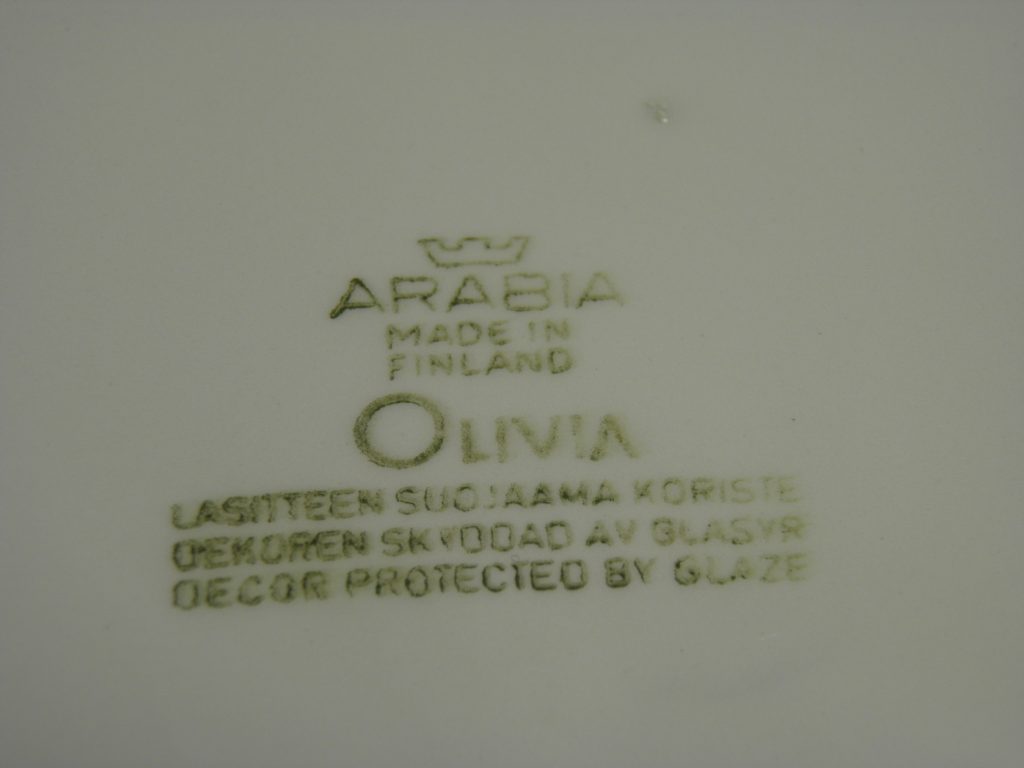 Olivia matala ruokalautanen Arabia - Image 4