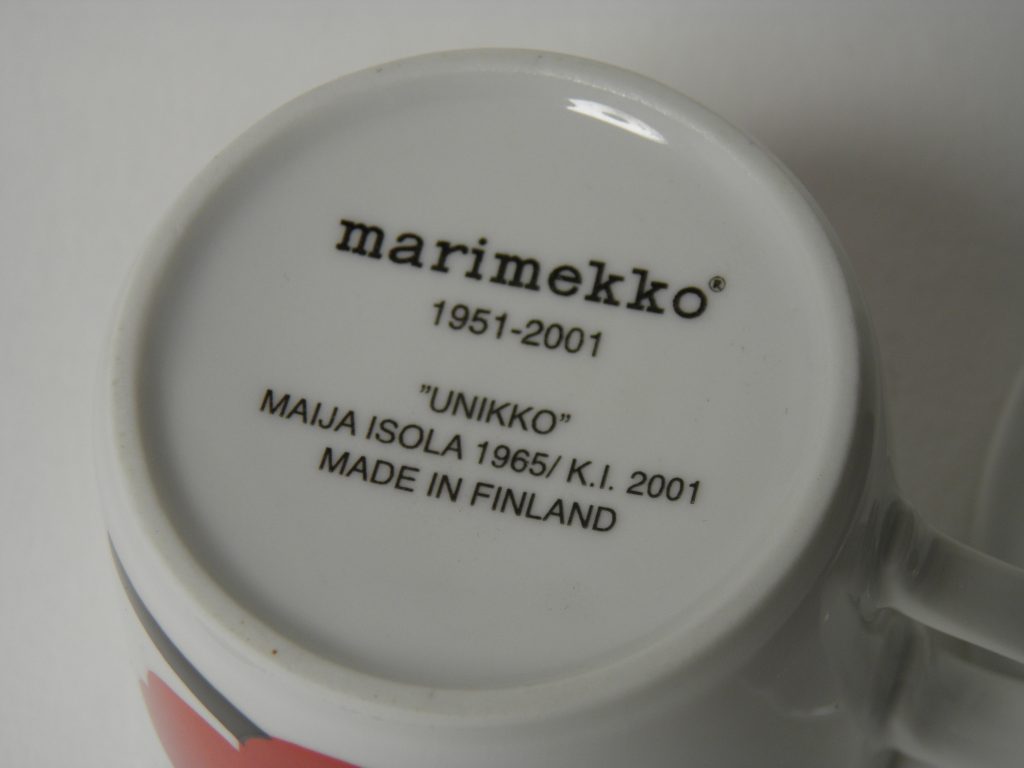 Unikko kahvikuppi ja aluslautanen Marimekko MYYTY - Image 5