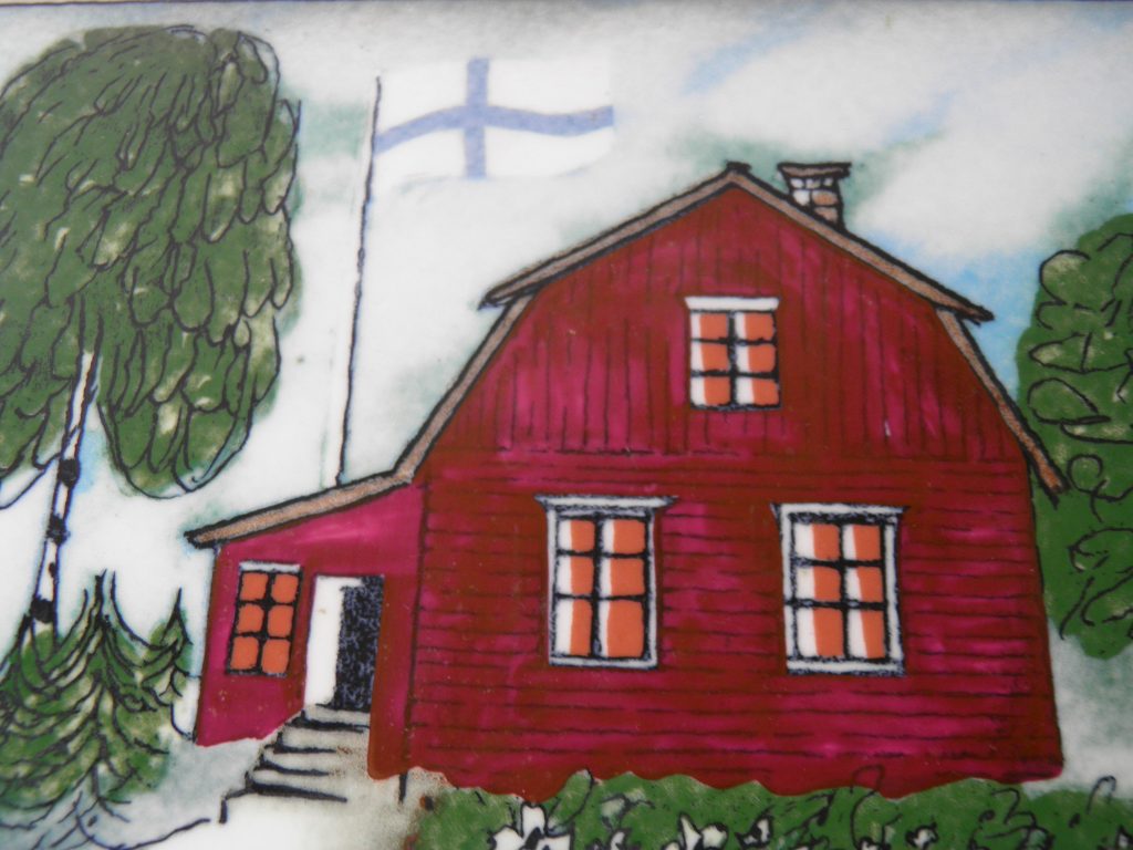 Punainen tupa ja perunamaa seinälaatta HL-S - Image 2