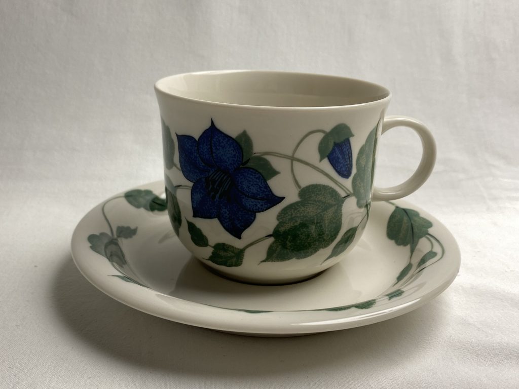 Tea for two Teekuppi ja aluslautanen sininen
