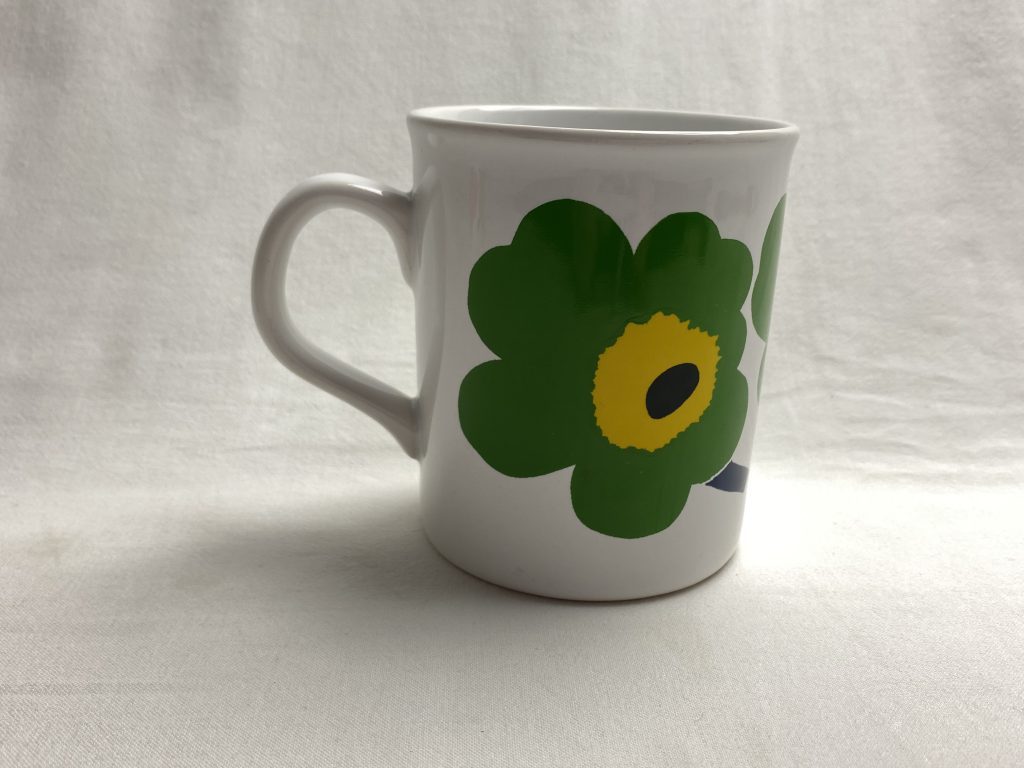 Unikko muki vihreä Retronomi verkkokauppa
