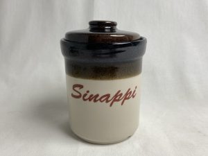 Sinappi maustepurkki Kermansavi Retronomi verkkokauppa