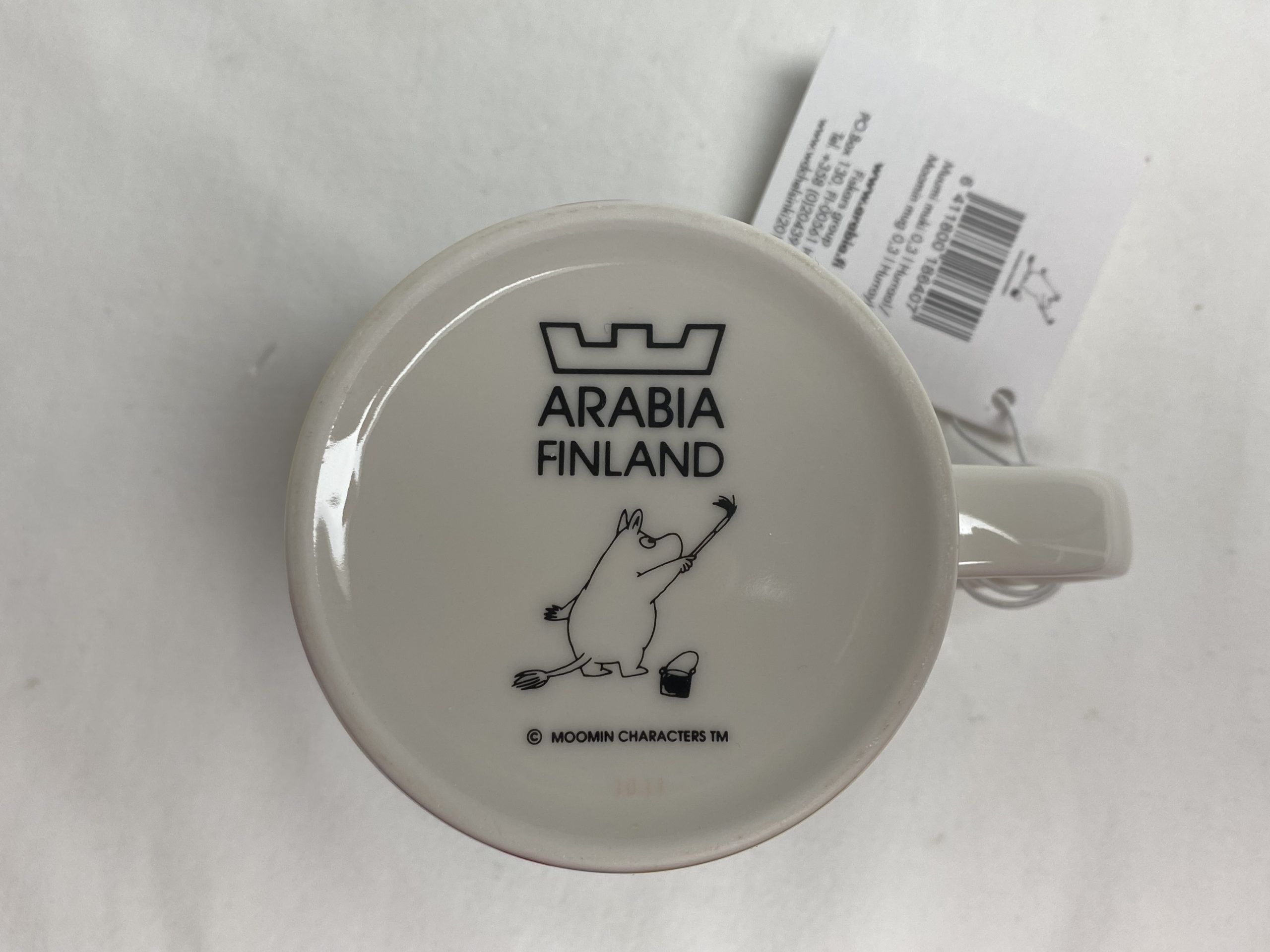 thumbnail interactive-video image 1 of Arabia Moomin Mug 'Hurray!' (Hurraa) – New, Multi-Color, Finland 1 of 4
