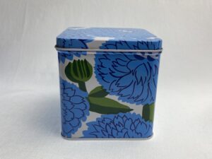 Primavera peltipurkki matala sininen Retronomi verkkokauppa