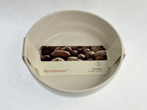 Kastanja uunivuoka valkoinen Kermansavi Retronomi verkkokauppa