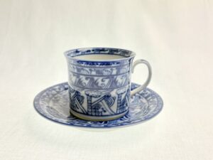 Cobolti kahvikuppi ja aluslautanen Oiva Toikka MYYTY Retronomi verkkokauppa